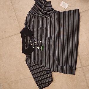 Bolle Golf Shirt, Size Adult Large, Black and Grey, Quick Dry Breathes Stretches